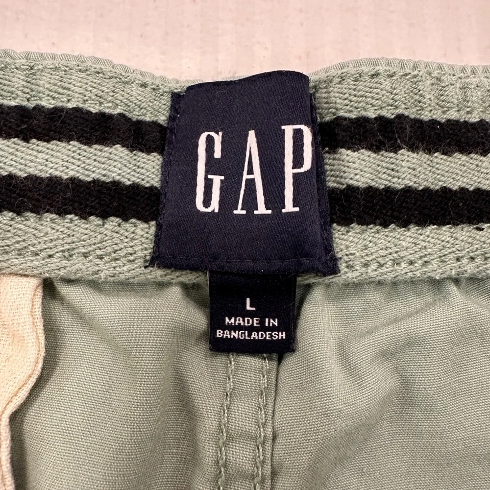 GAP Men Olive Green Drawstring‎ Elastic Waist Cargo Shorts Size L